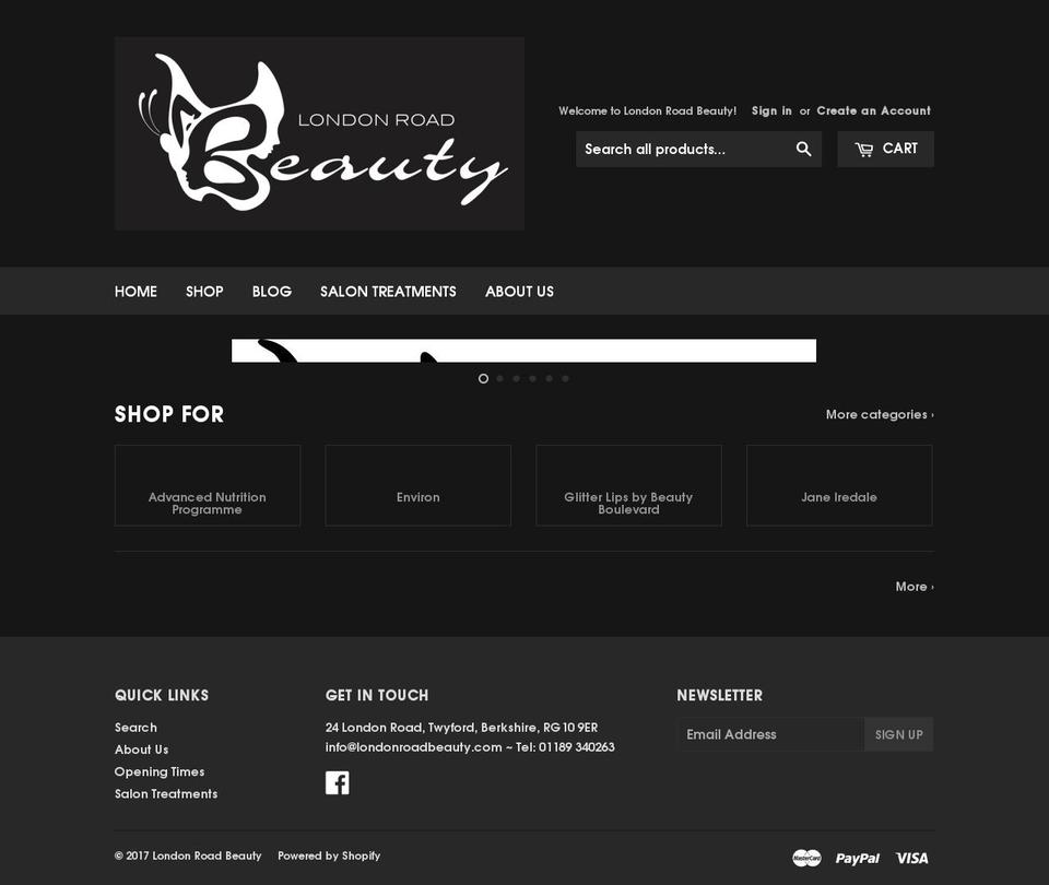 londonroadbeauty.com shopify website screenshot