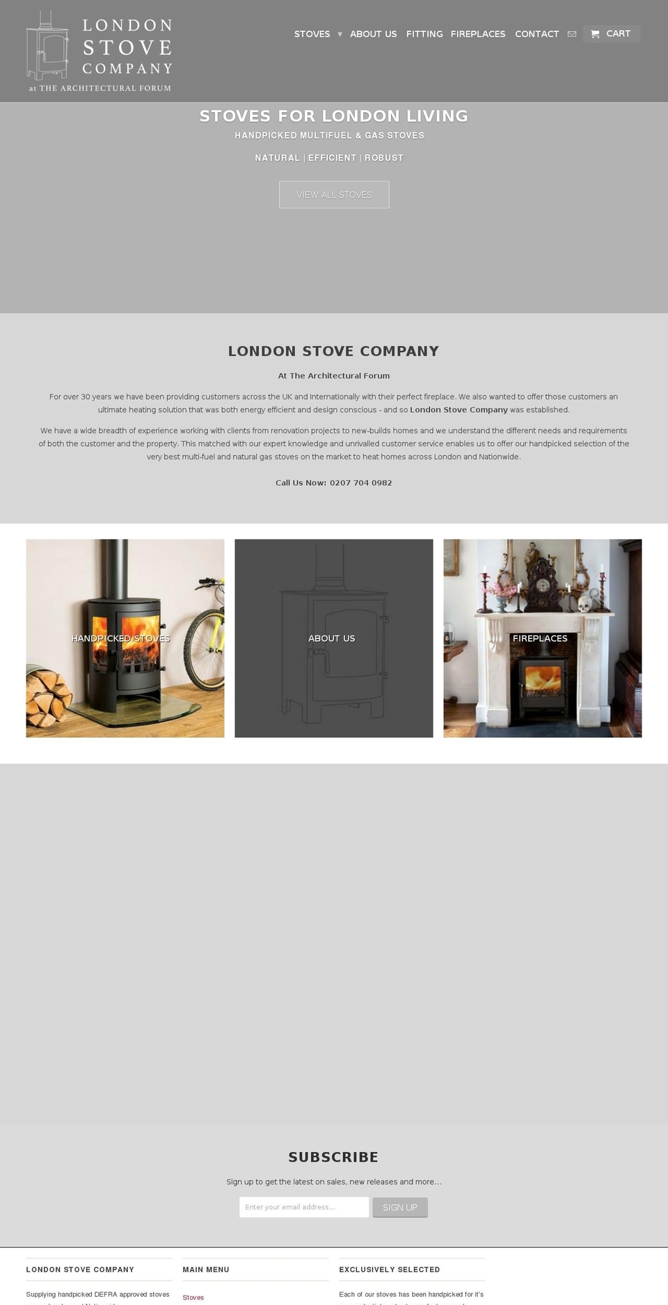 londonstovecompany.com — Shopify storefront screenshot