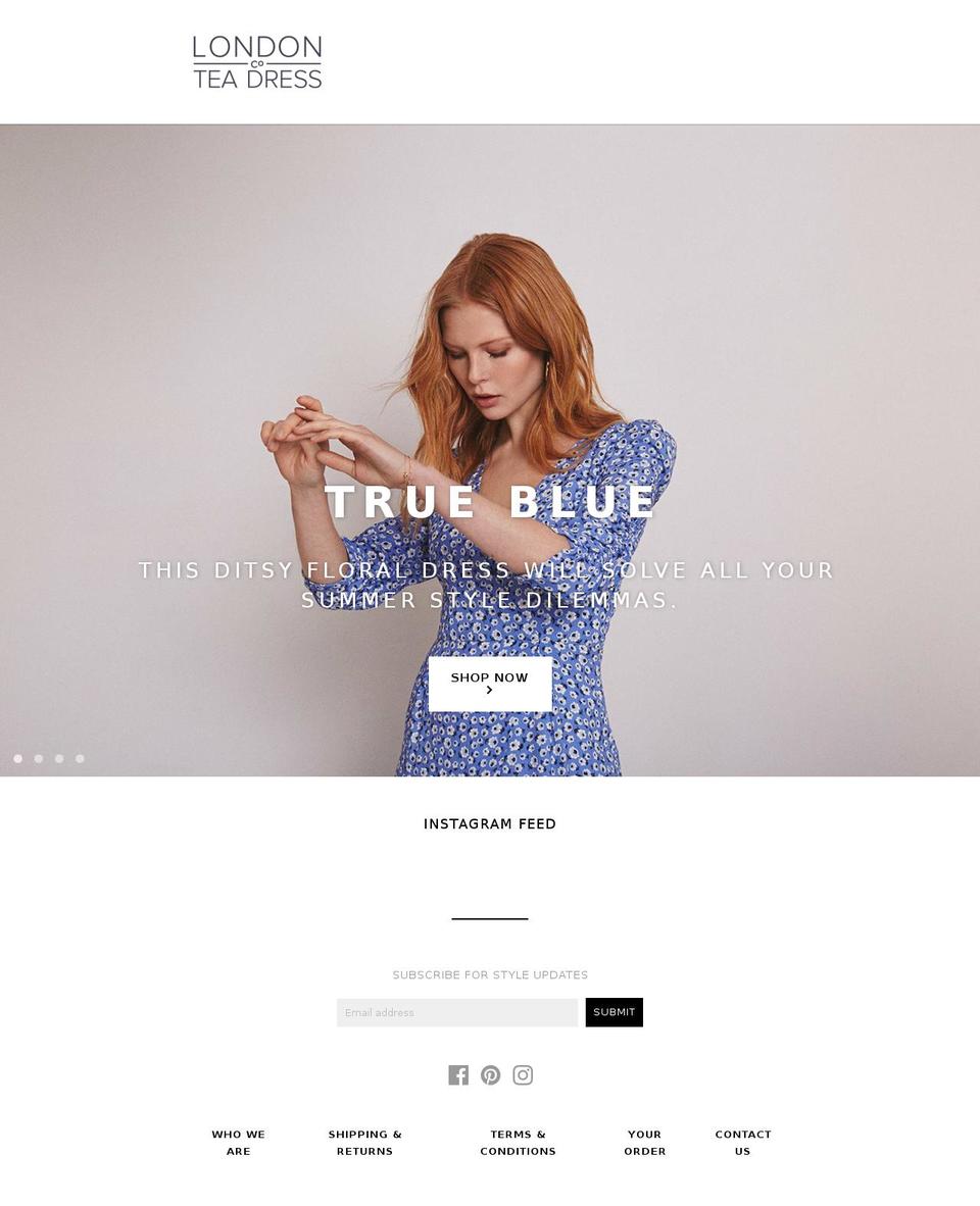 londonteadresscompany.com — Shopify storefront screenshot