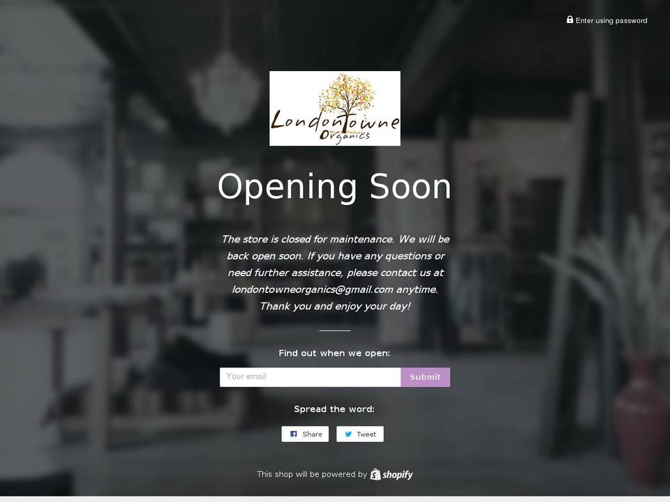 londontowneorganics.com — Shopify storefront screenshot