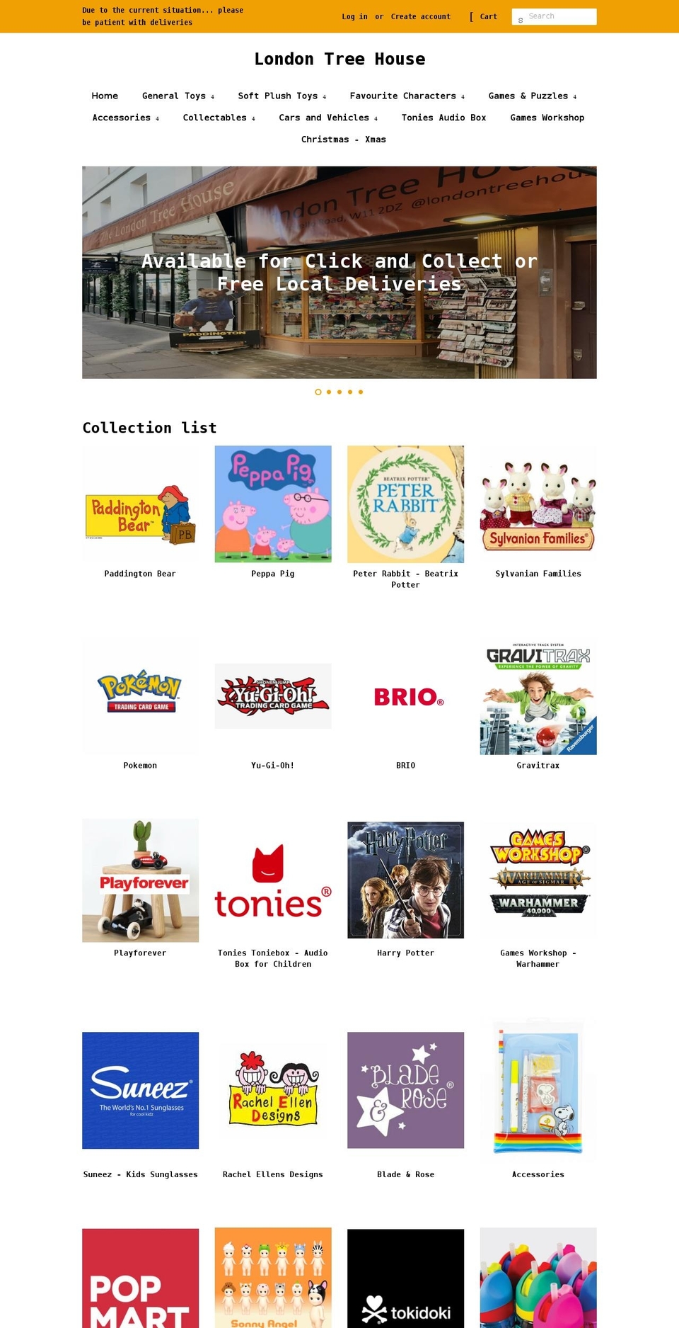 londontreehouse.com shopify website screenshot