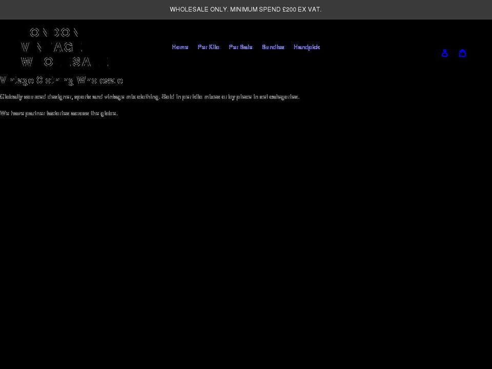 londonvintagewholesale.com shopify website screenshot