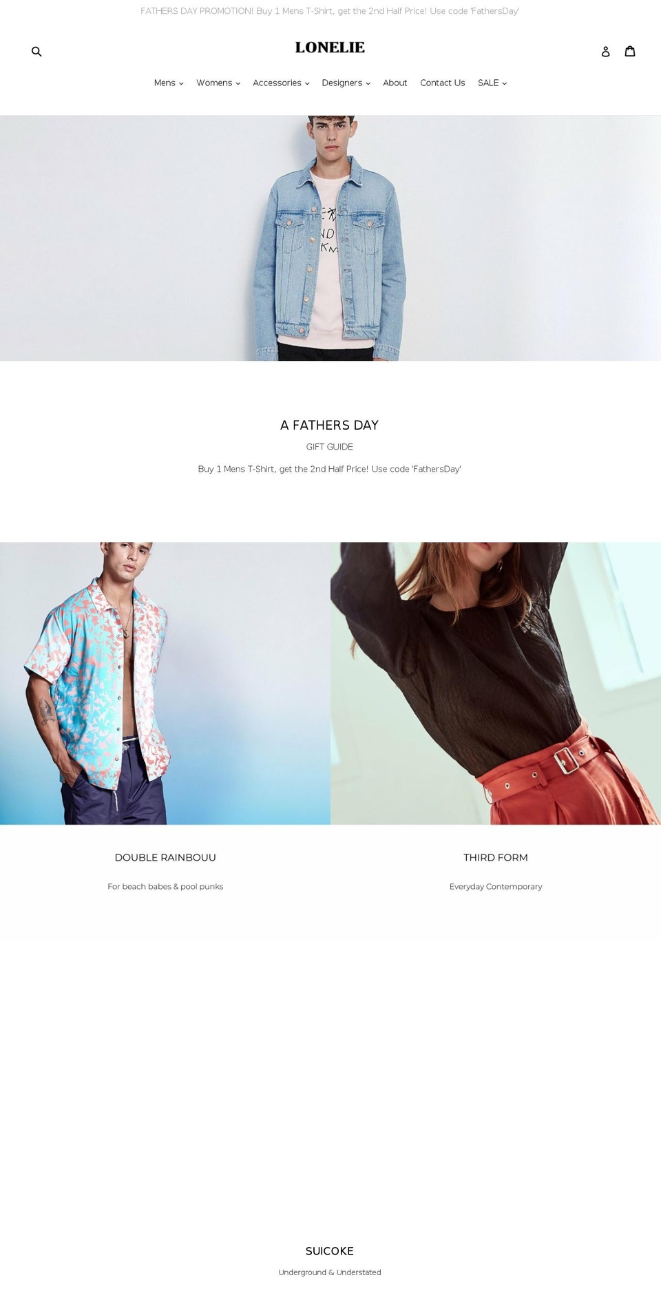 lonelie.store shopify website screenshot