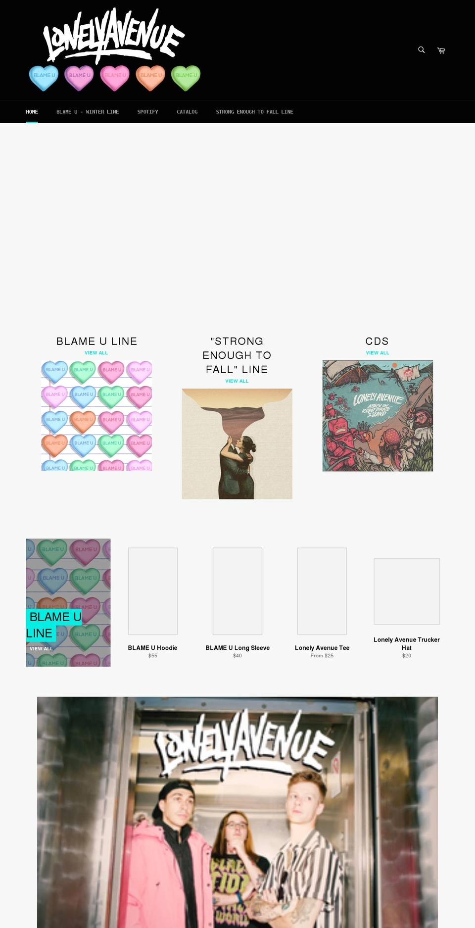 lonelyavenueshop.com shopify website screenshot