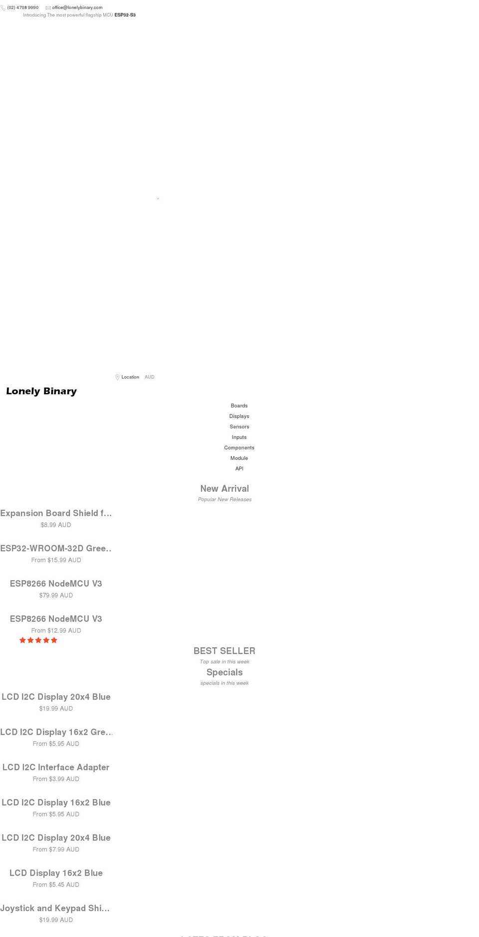 lonelybinary.com shopify website screenshot