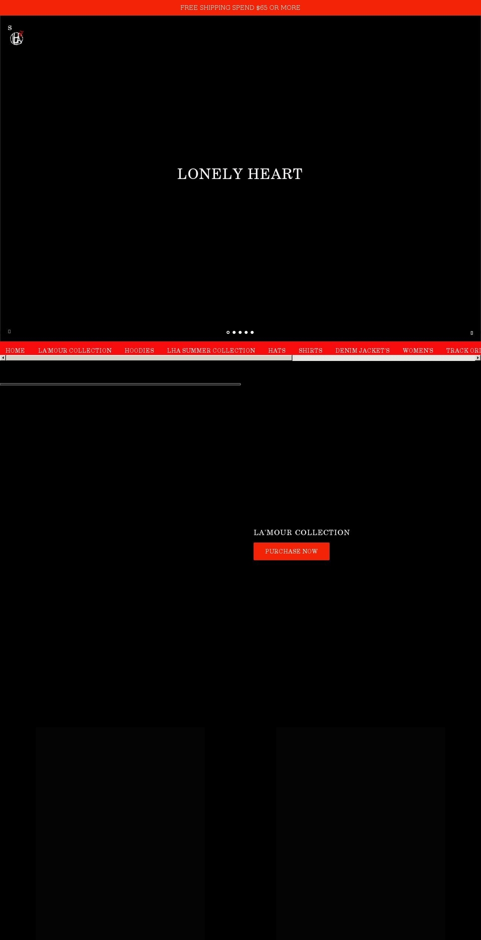 lonelyheart.net shopify website screenshot