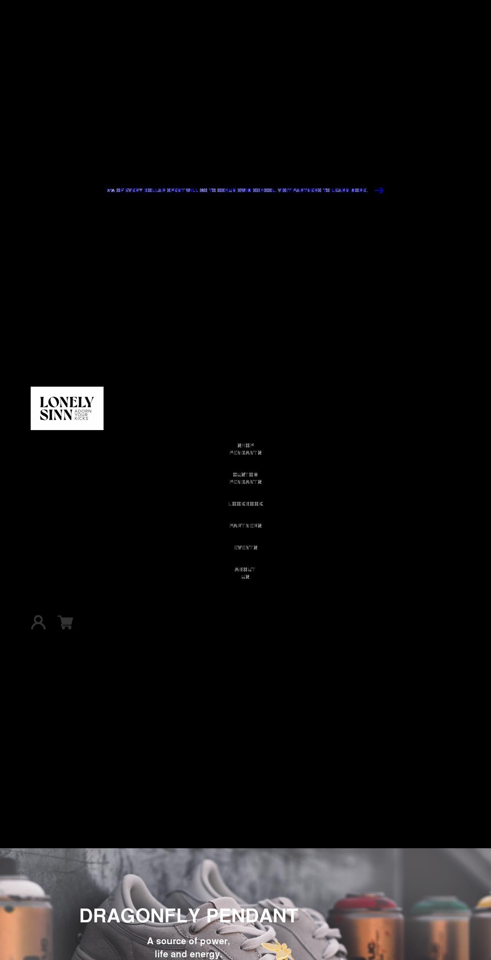 lonelysinn.com shopify website screenshot