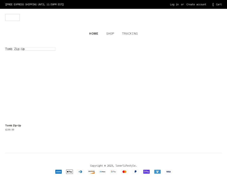 lonerlifestyle.com shopify website screenshot