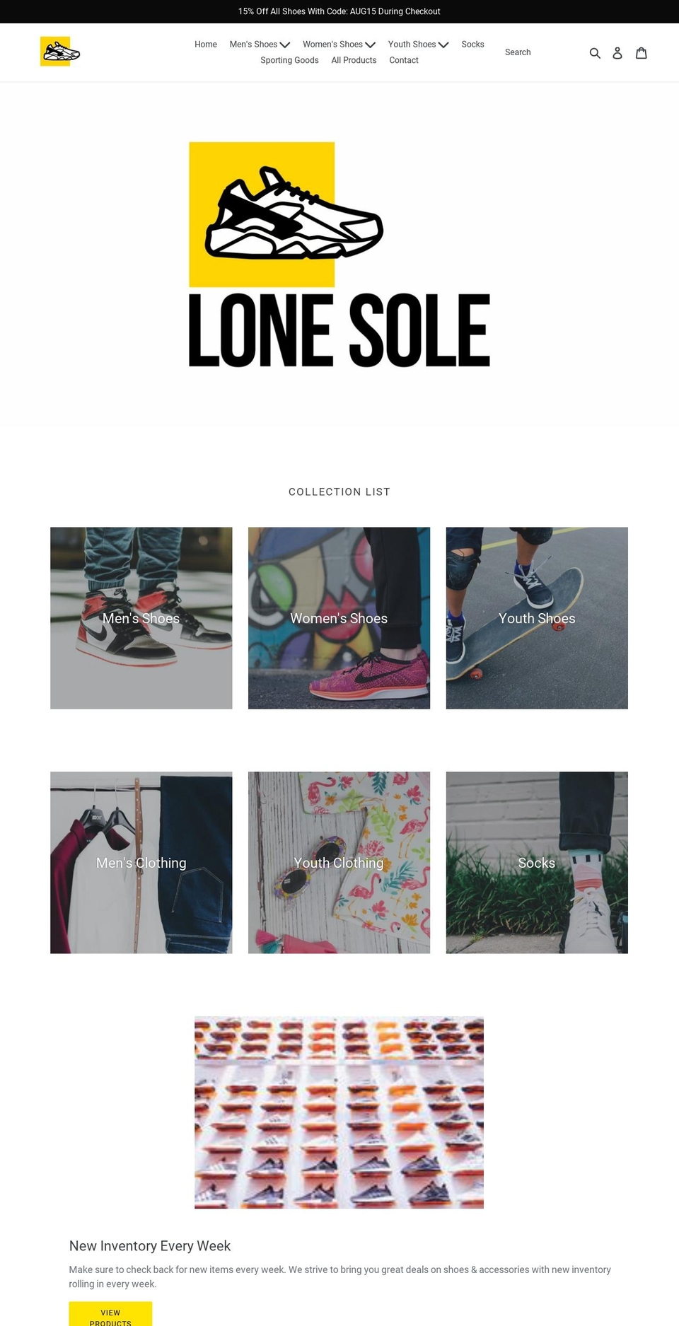 lonesole.com — Shopify storefront screenshot
