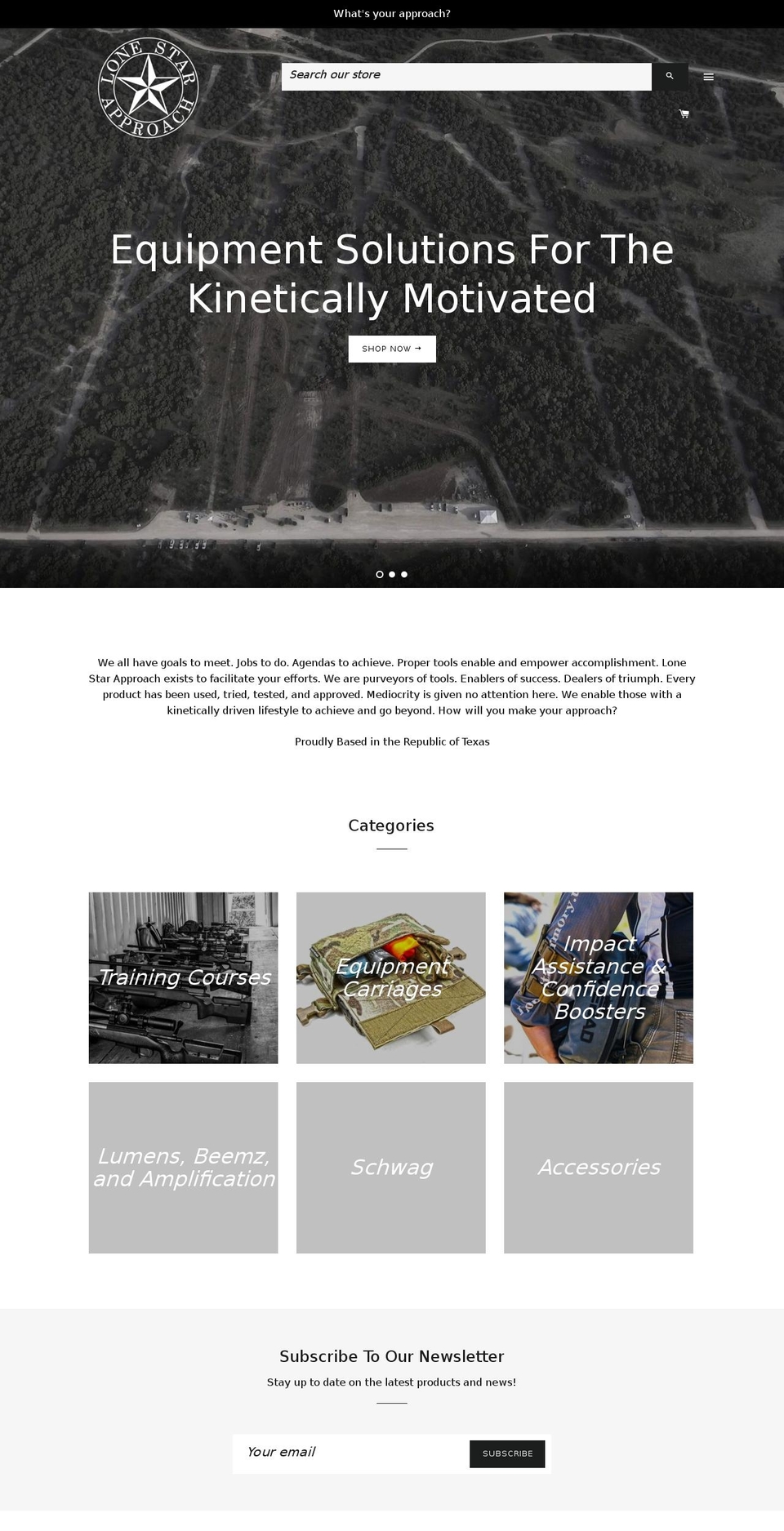 lonestarapproach.com — Shopify storefront screenshot