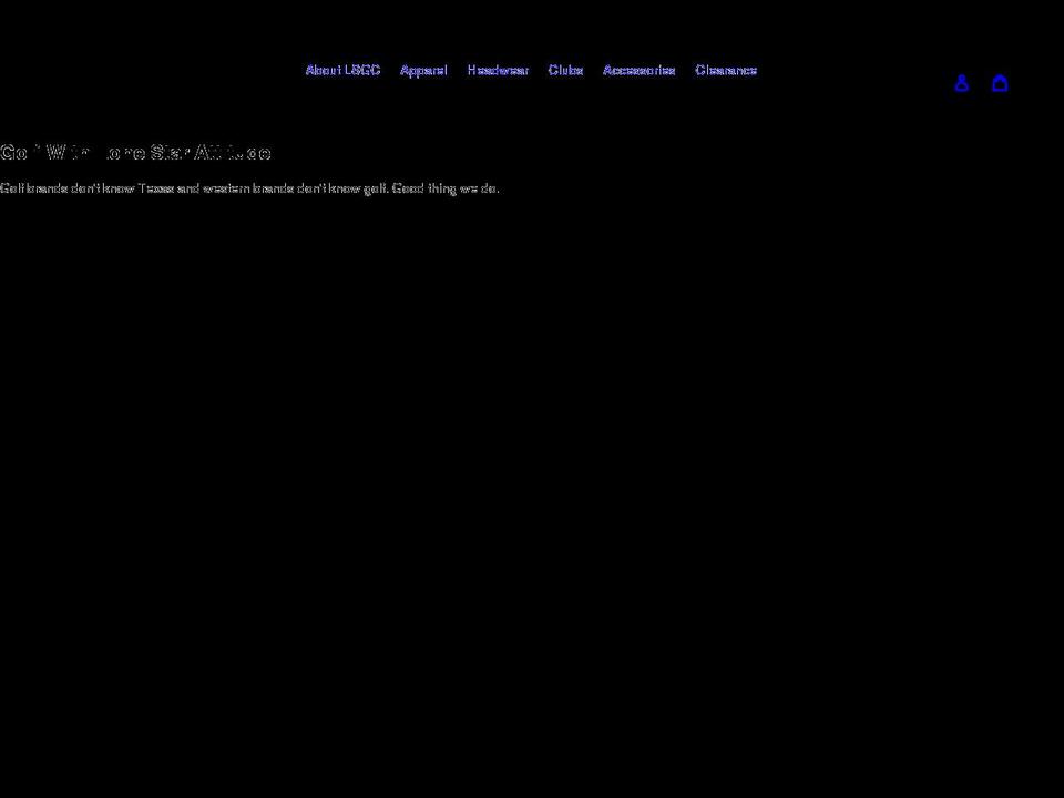 lonestargolfco.com shopify website screenshot
