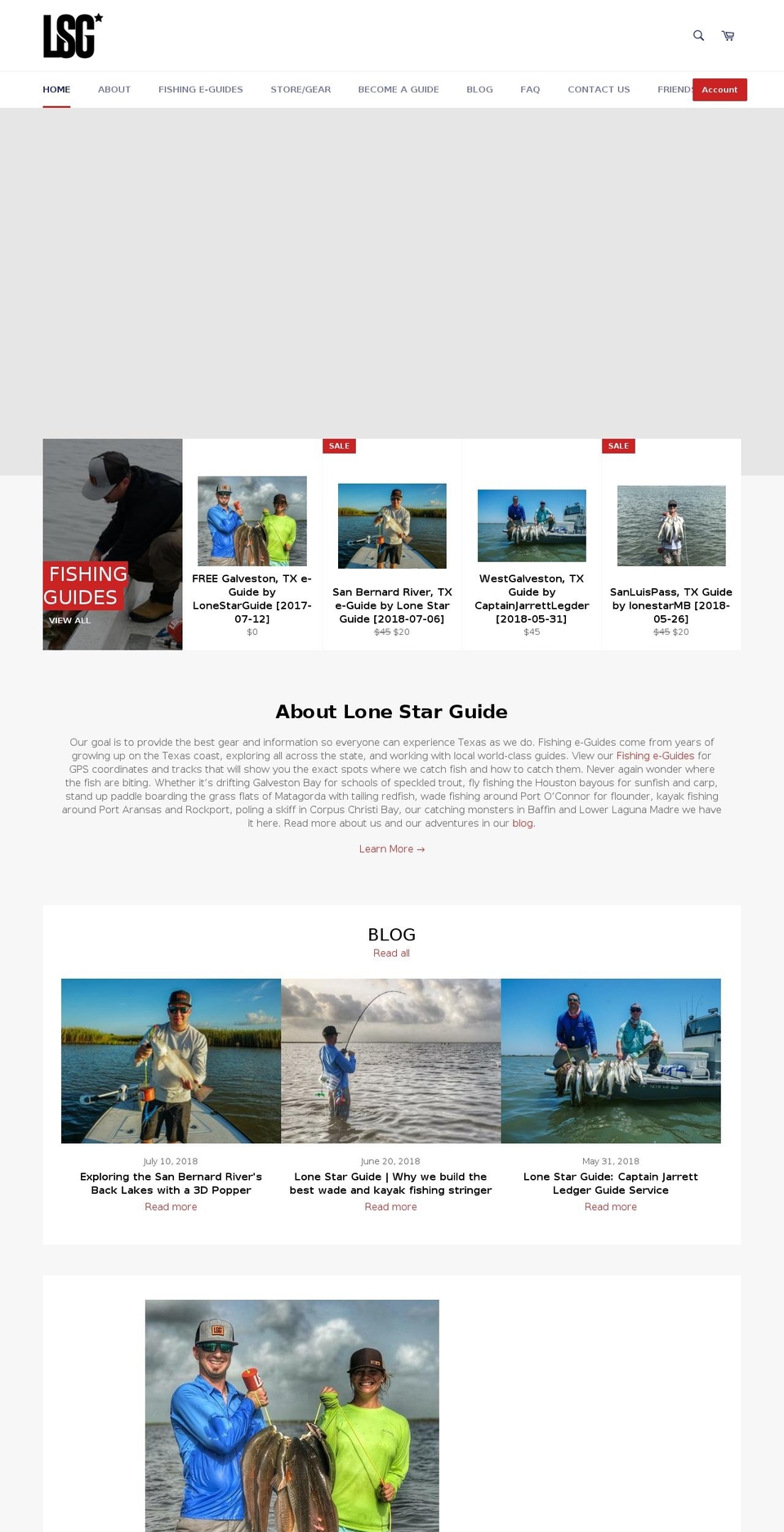 lonestarguide.com shopify website screenshot