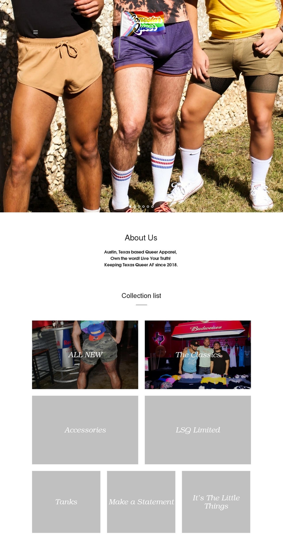 lonestarqueer.com shopify website screenshot