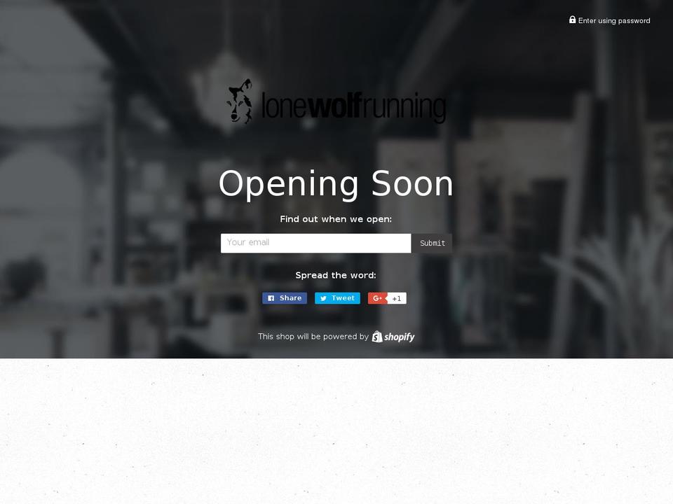 lonewolfrunning.com shopify website screenshot