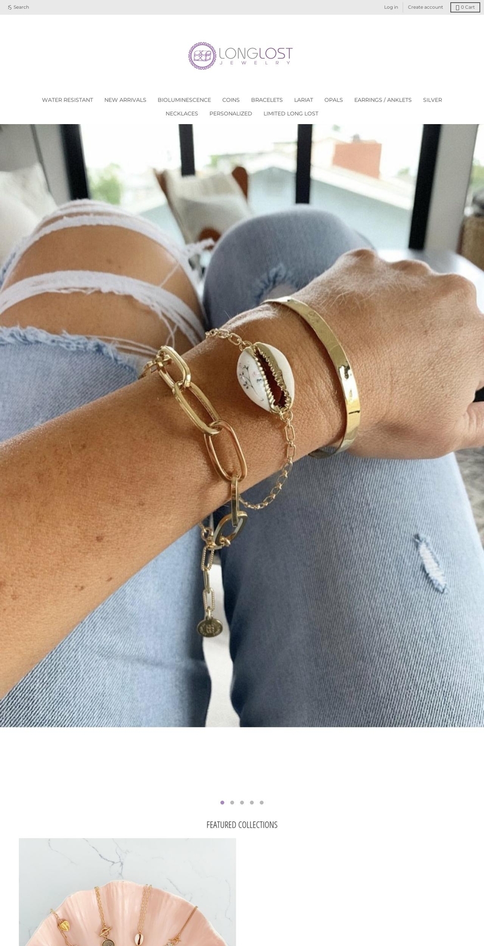 long-lost-jewelry.myshopify.com shopify website screenshot