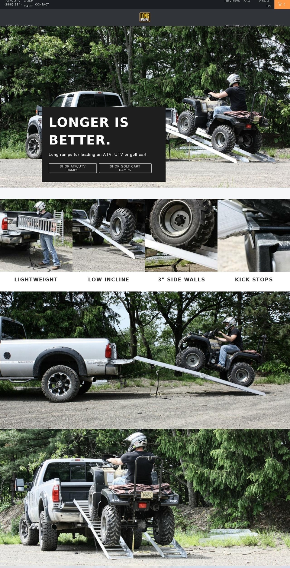 longatvramps.com — Shopify storefront screenshot