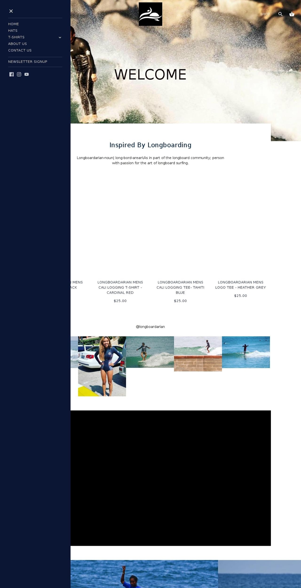 longboardarian.com shopify website screenshot