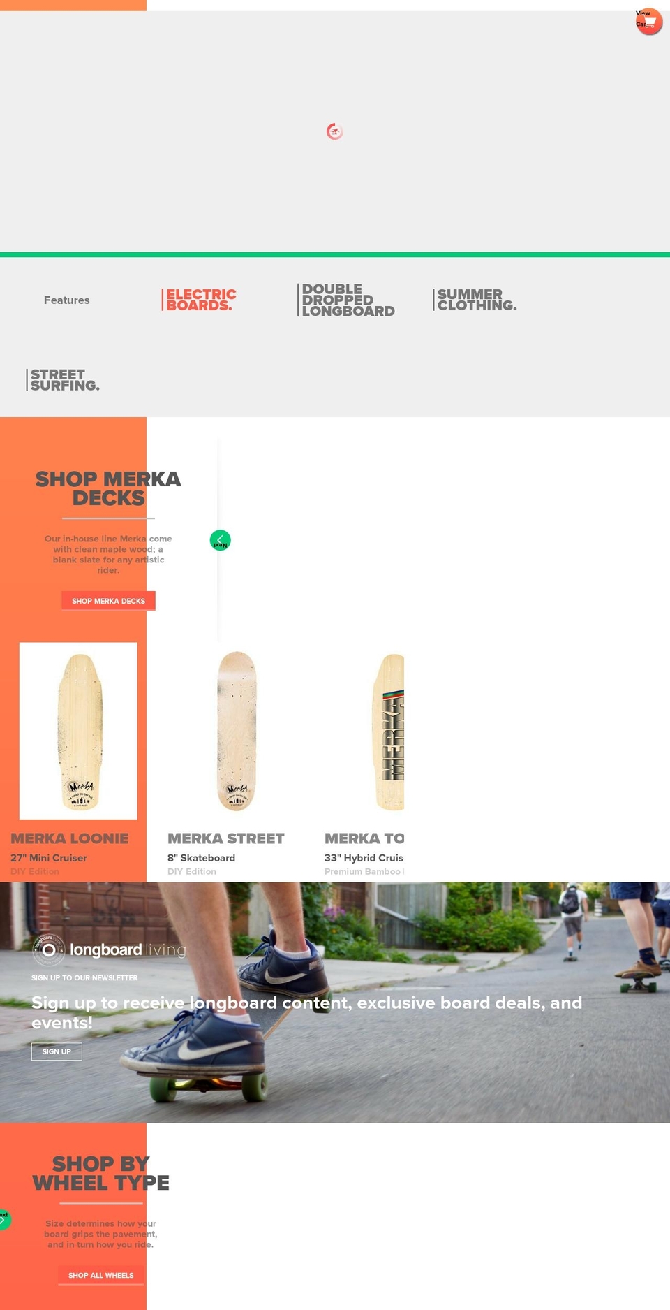 longboardliving.ca shopify website screenshot