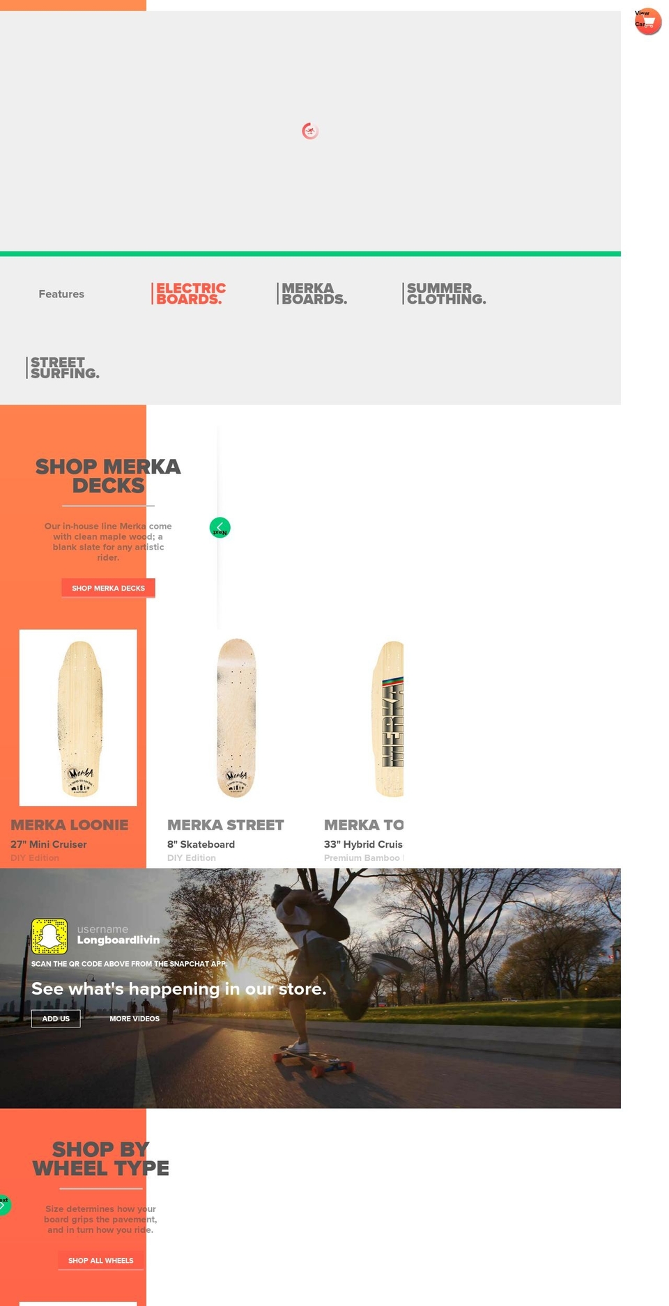 Ride Shopify theme site example longboardliving.com