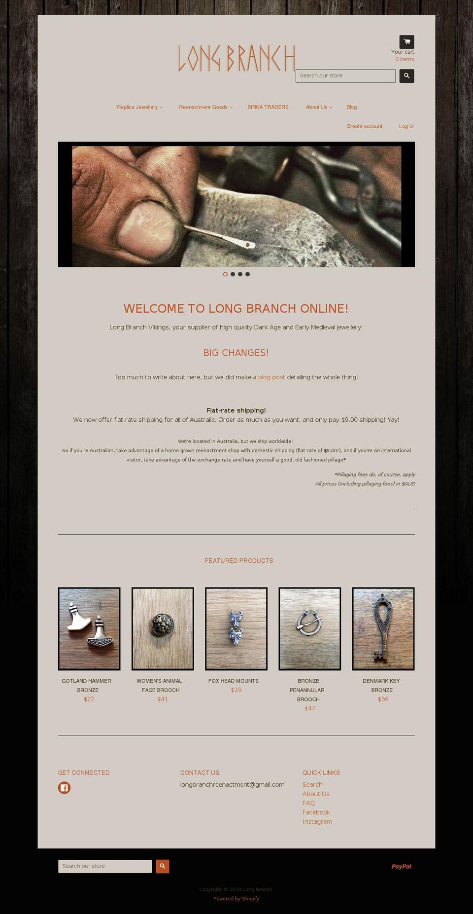 longbranchvikings.com — Shopify storefront screenshot