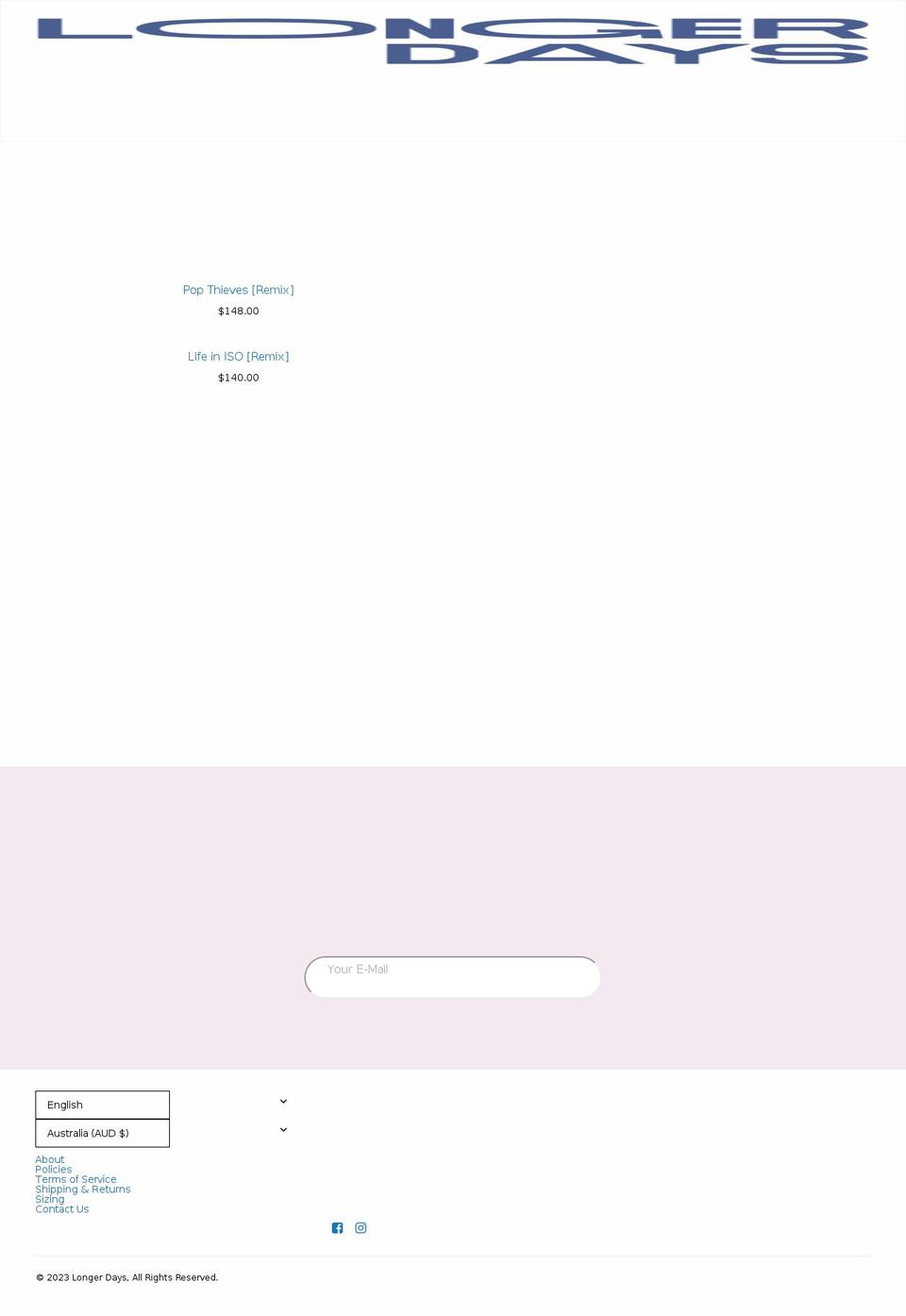 longer-days.com shopify website screenshot