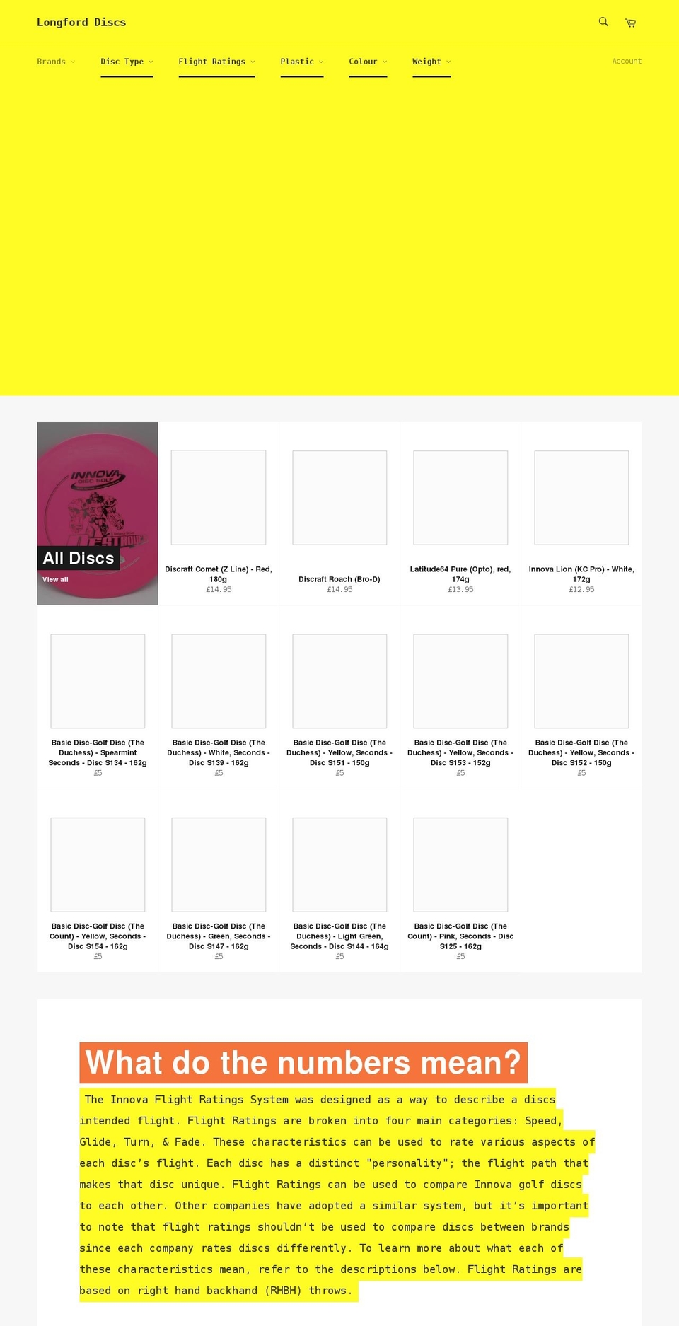 longford-discs.co.uk shopify website screenshot