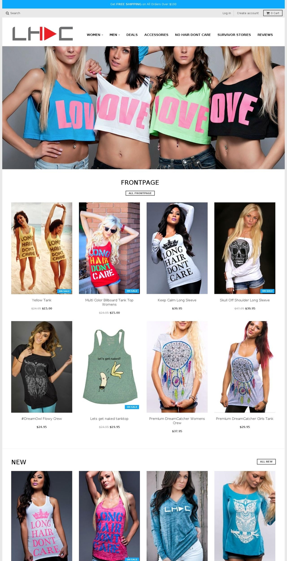 longhairdontcare.com shopify website screenshot