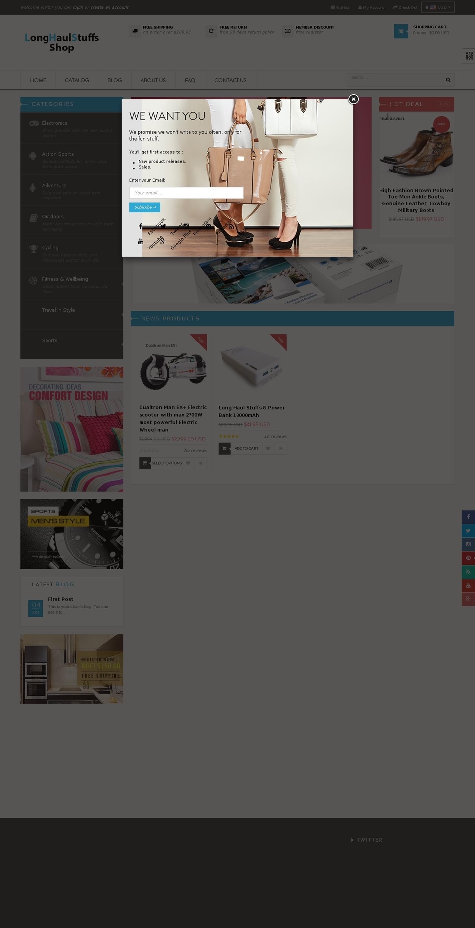 longhaulstuffsshop.com shopify website screenshot