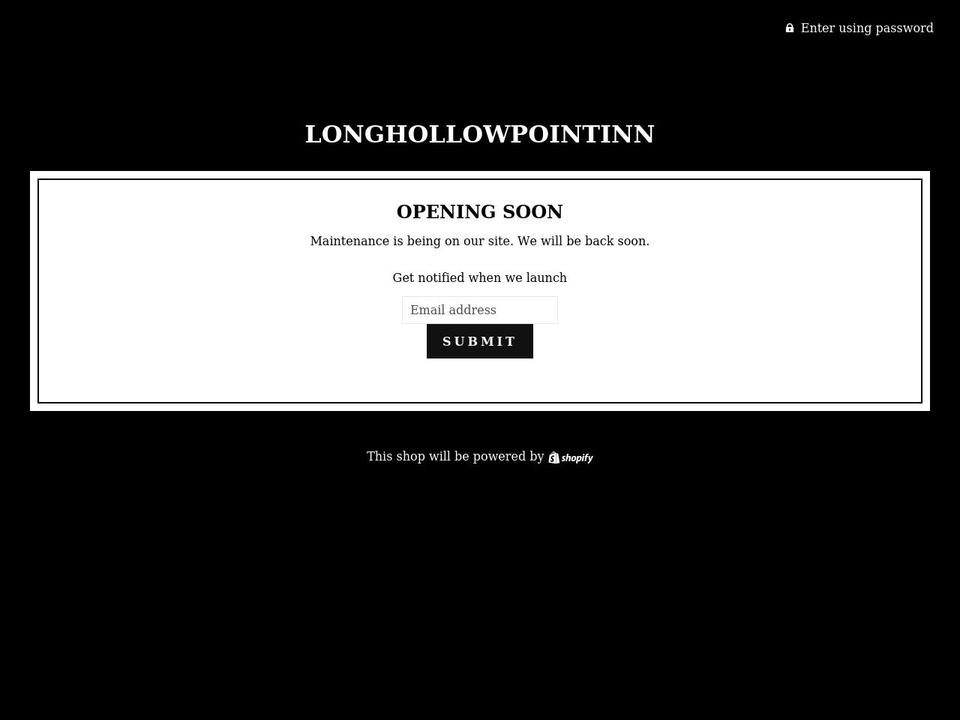 longhollowpointinn.com shopify website screenshot