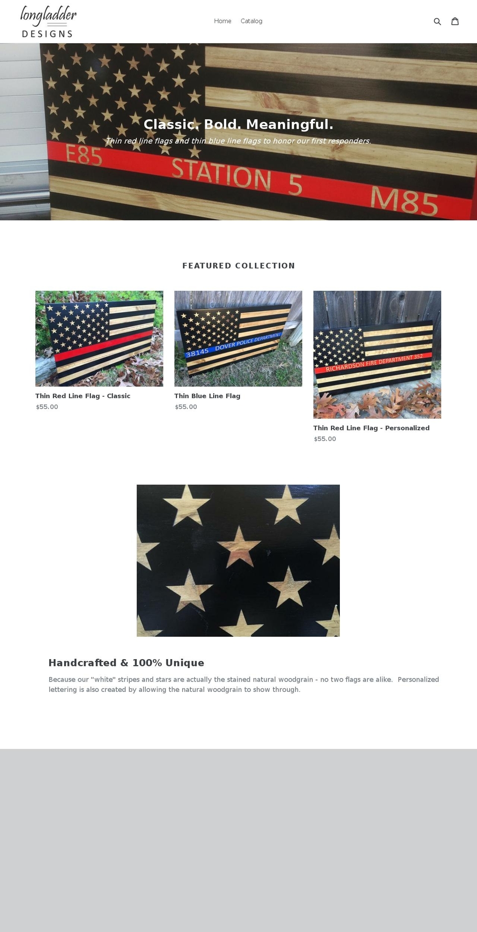 longladderdesigns.com — Shopify storefront screenshot