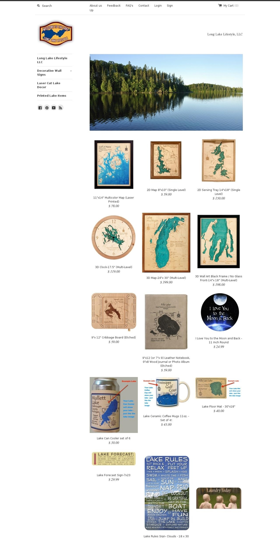 longlakelifestyle.com shopify website screenshot