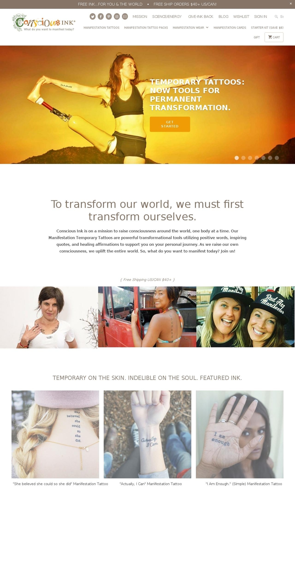 longlastingtemporarytattoos.com — Shopify storefront screenshot