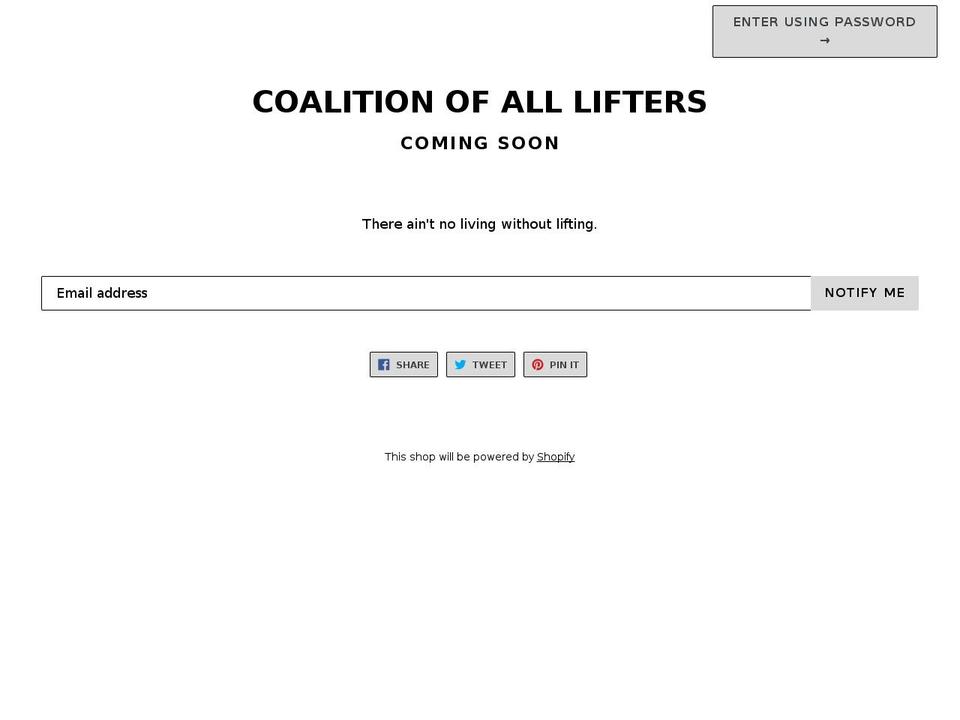 longlivecoal.com — Shopify storefront screenshot