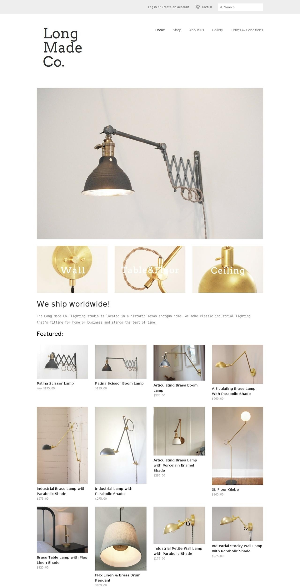 longmadeco.com shopify website screenshot