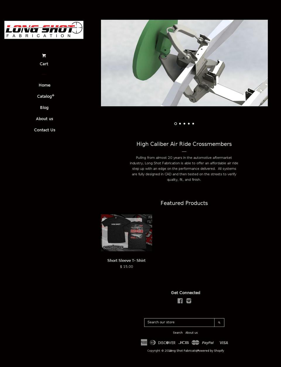 longshotfab.com shopify website screenshot