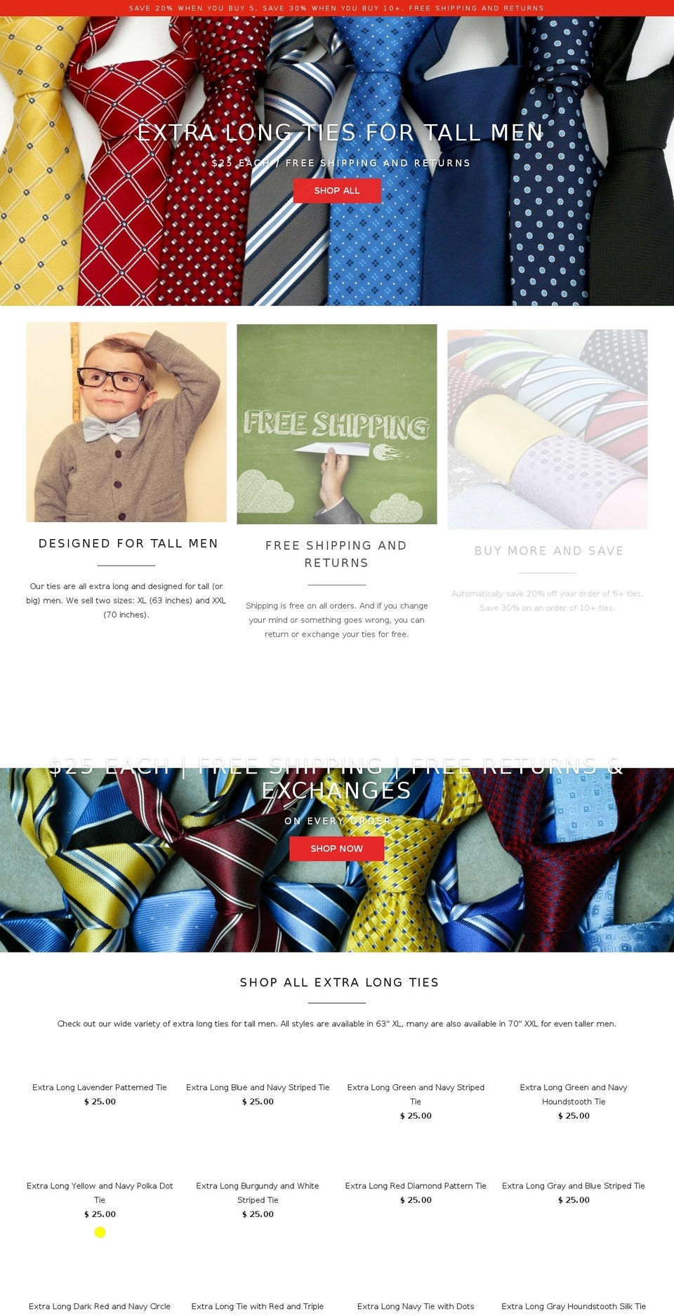 Be Yours Shopify theme site example longtiestore.com