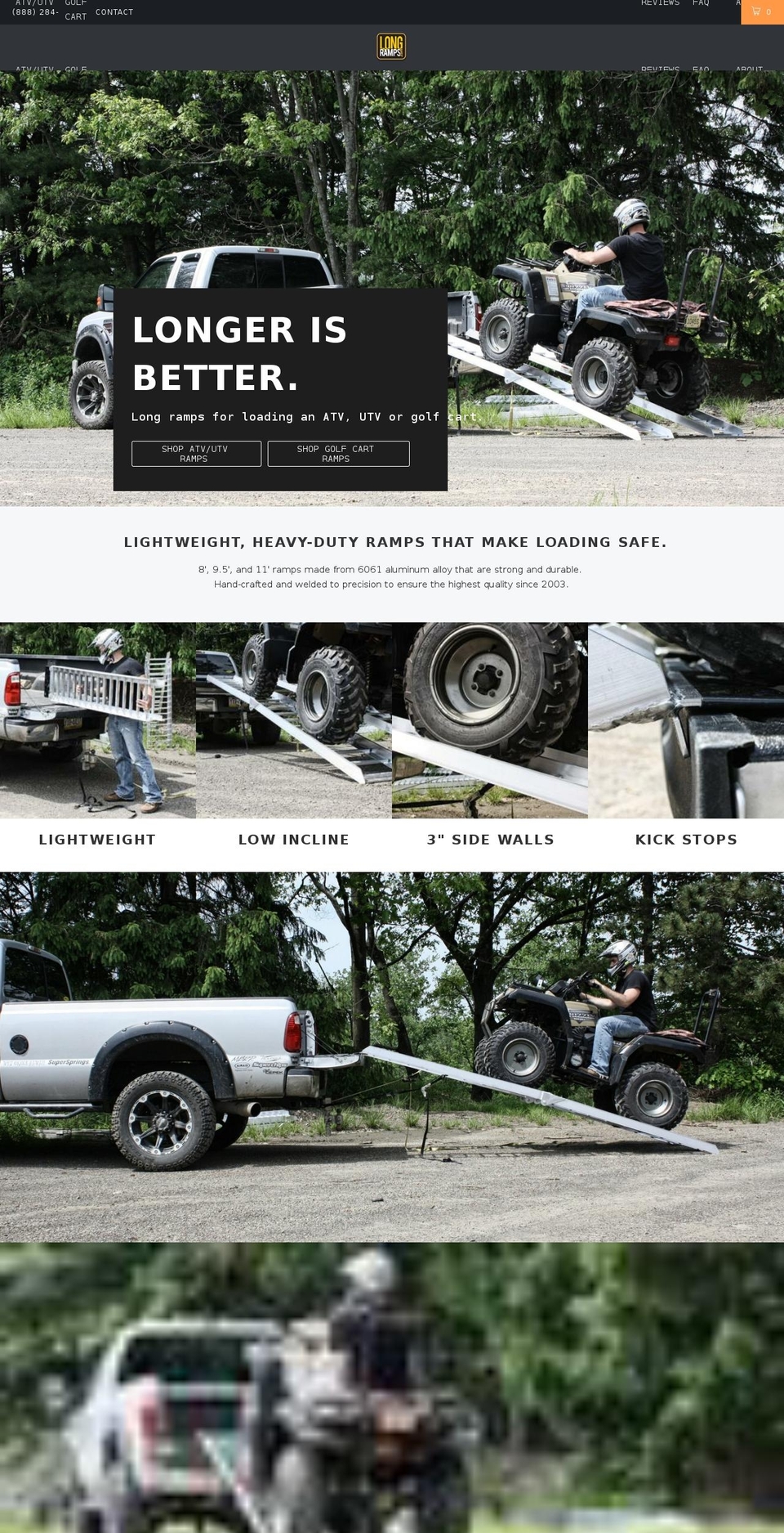 longutvramps.com shopify website screenshot