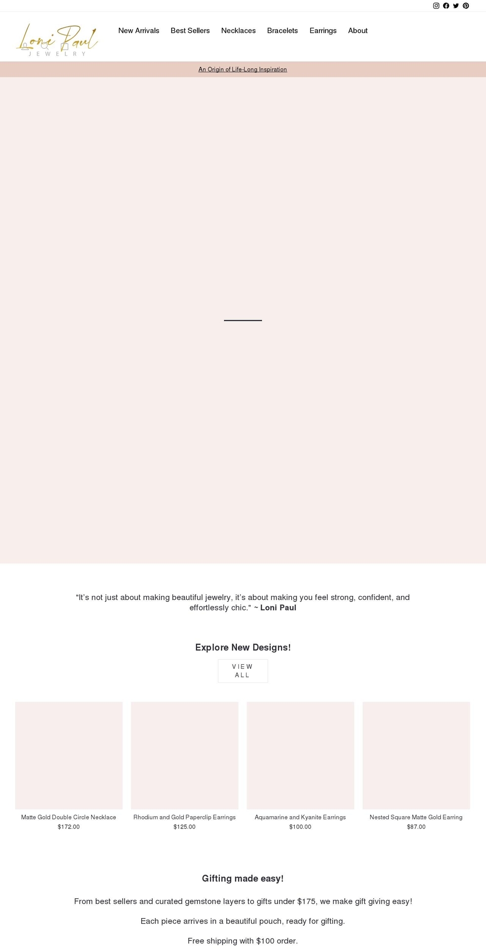 lonipaul.com shopify website screenshot