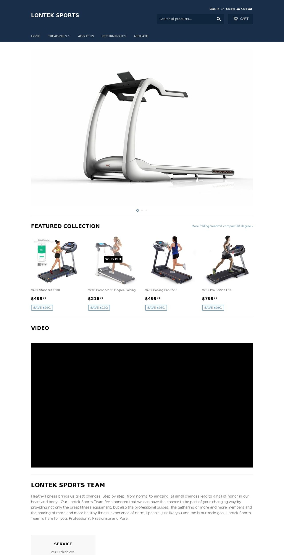 lonteksports.com — Shopify storefront screenshot