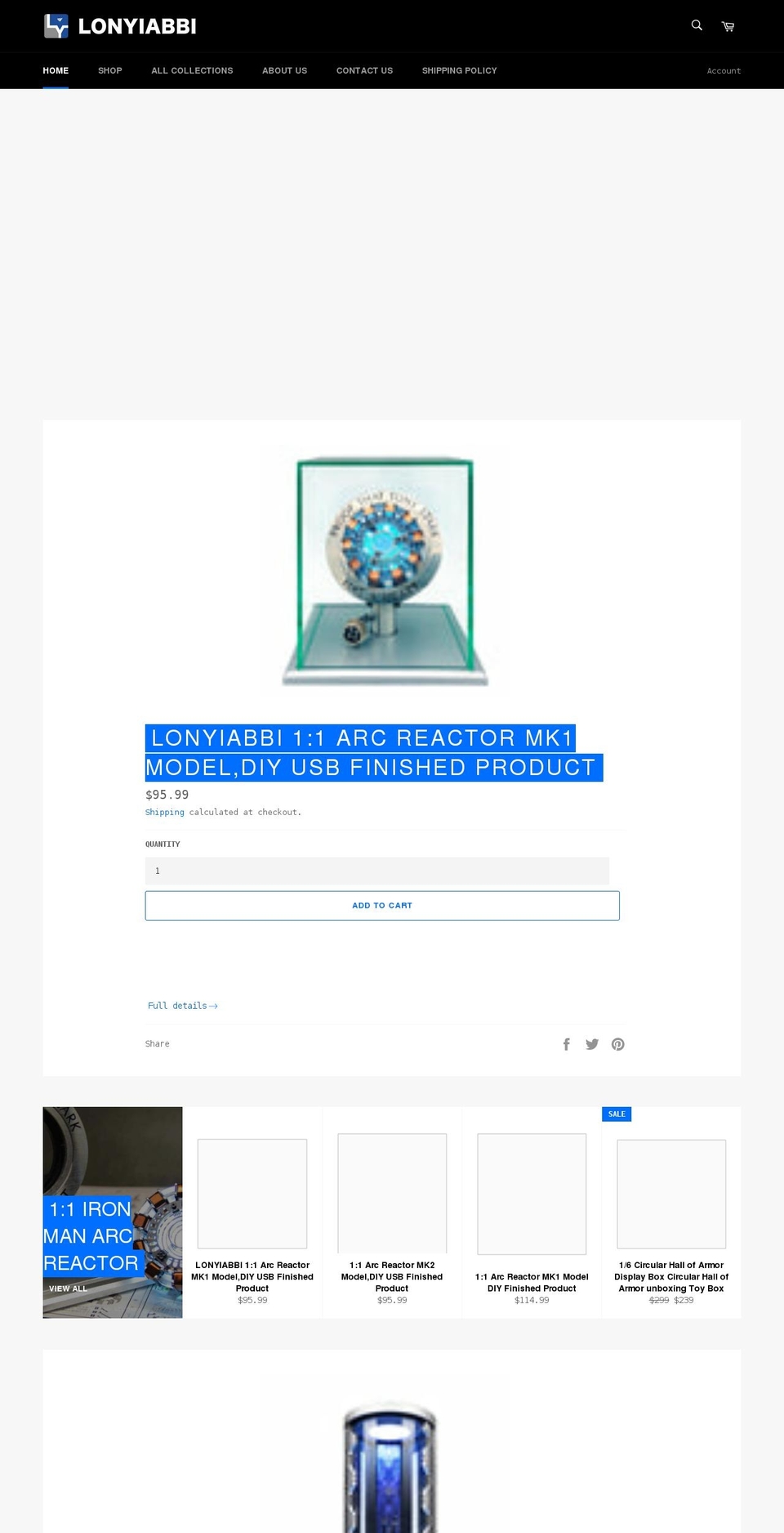 lonyiabbi.com shopify website screenshot