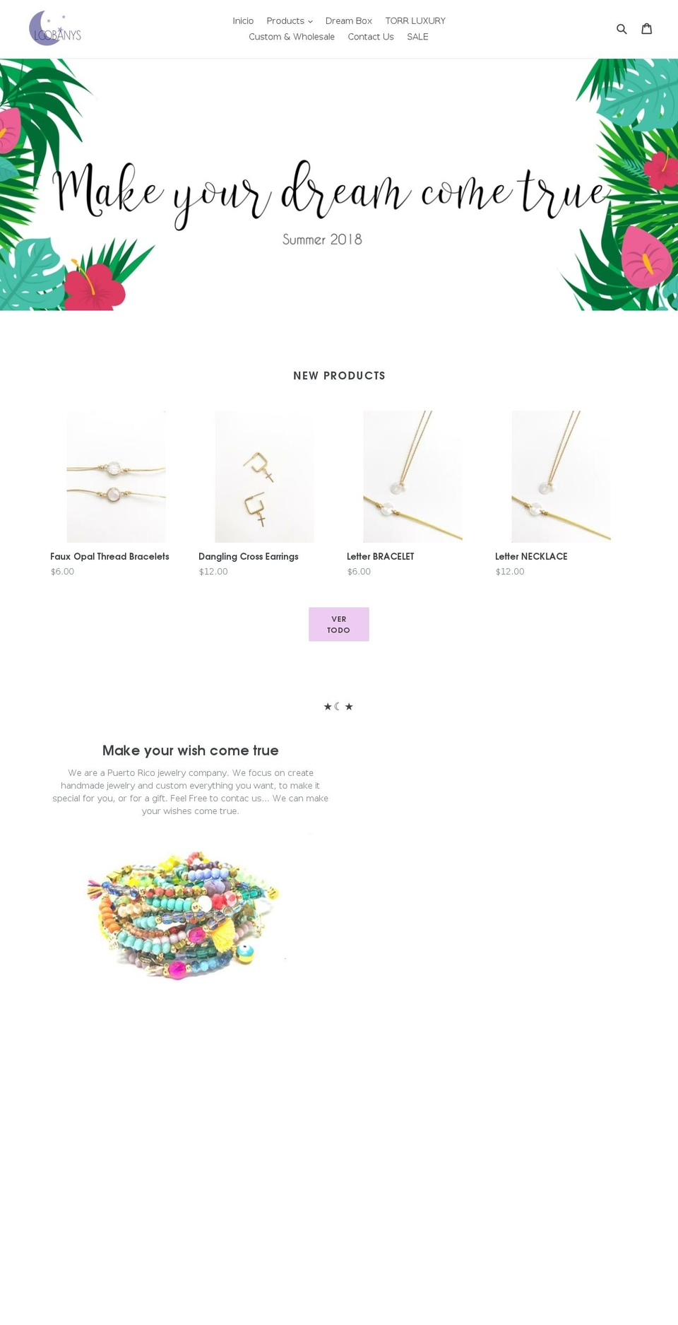 loobanys.com — Shopify storefront screenshot