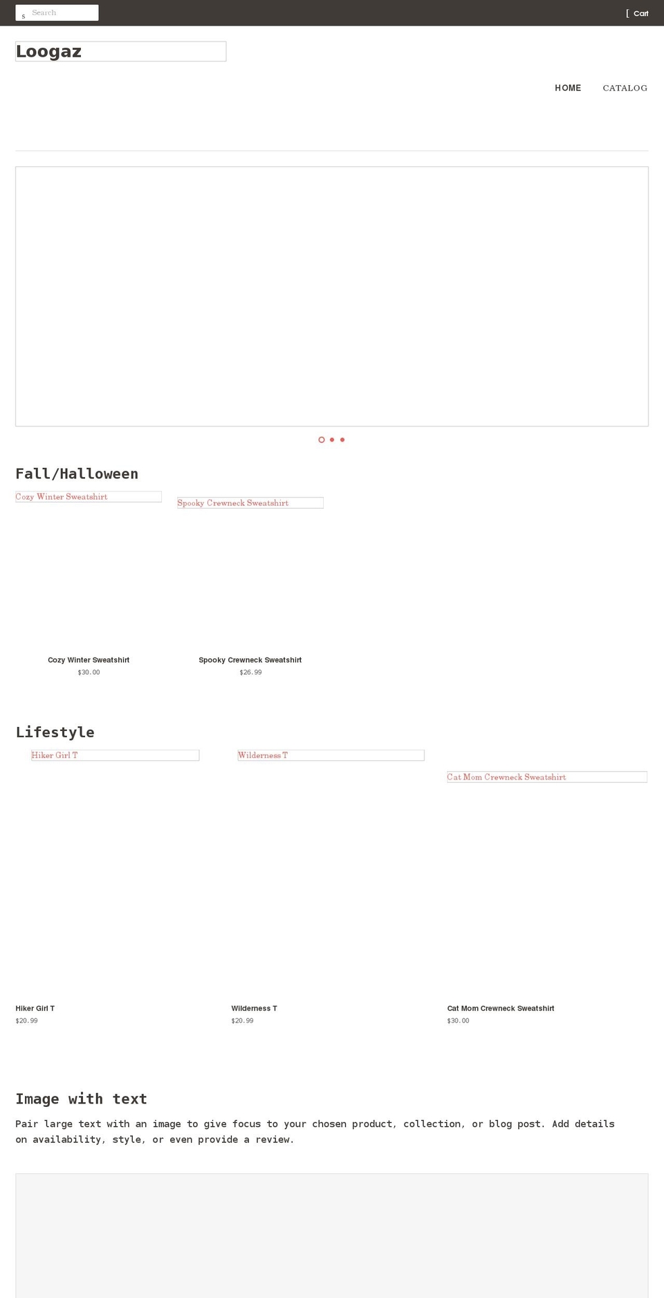 loogaz.com shopify website screenshot