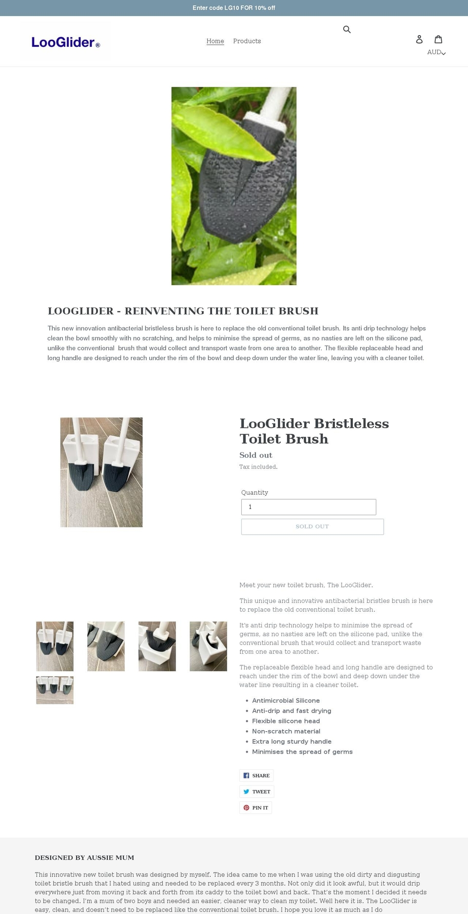 looglider.com shopify website screenshot
