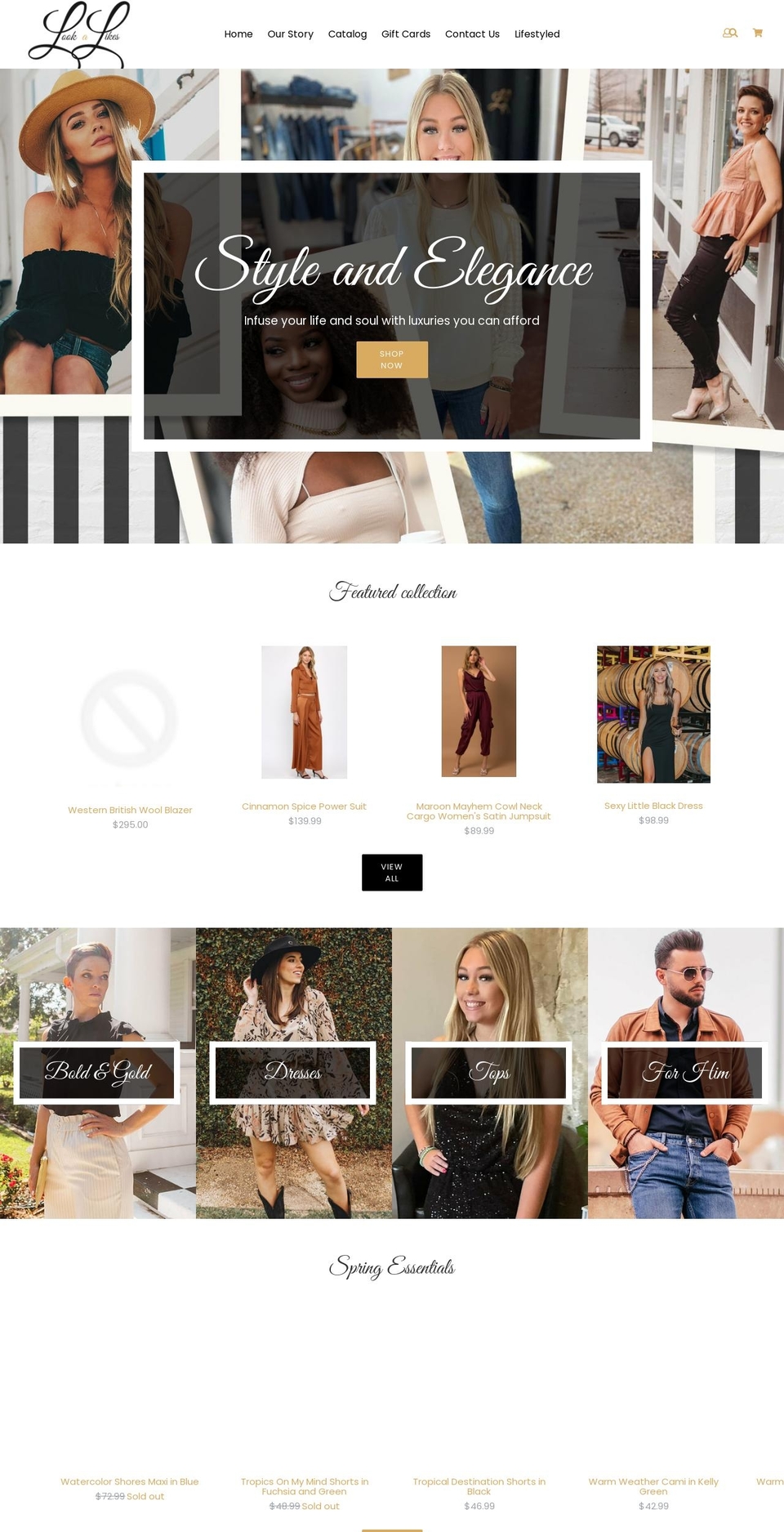 Madsections Shopify theme site example lookalikes.shop