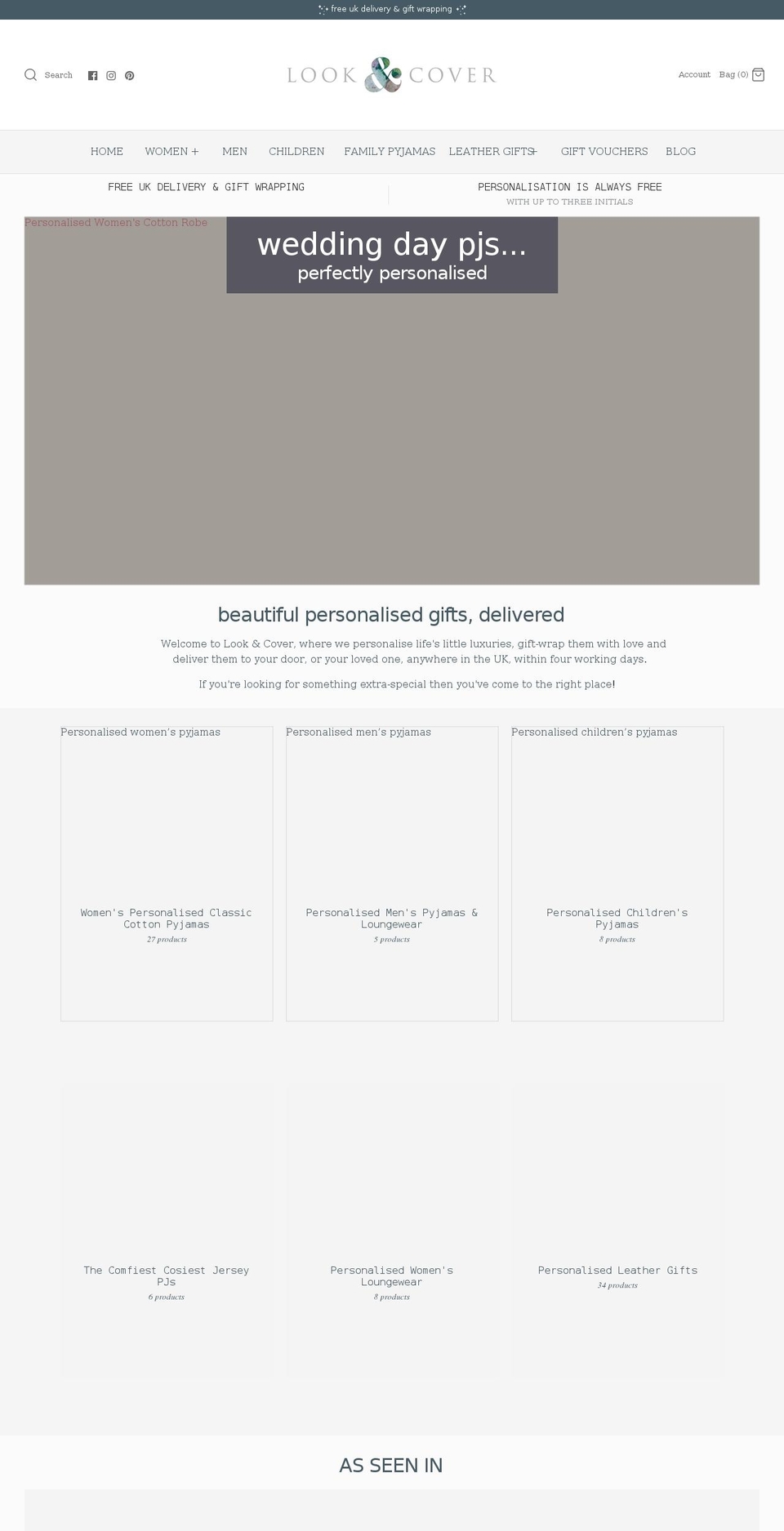 lookandcover.co.uk shopify website screenshot