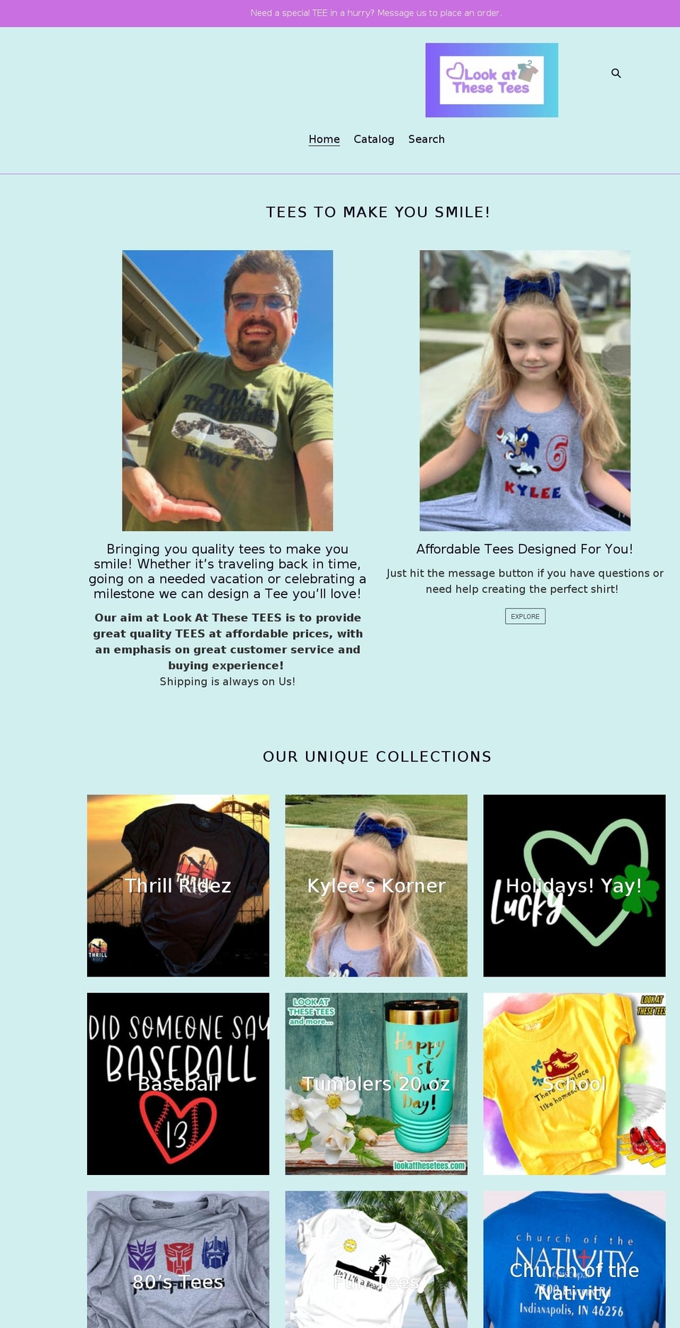 lookatthesetees.com shopify website screenshot