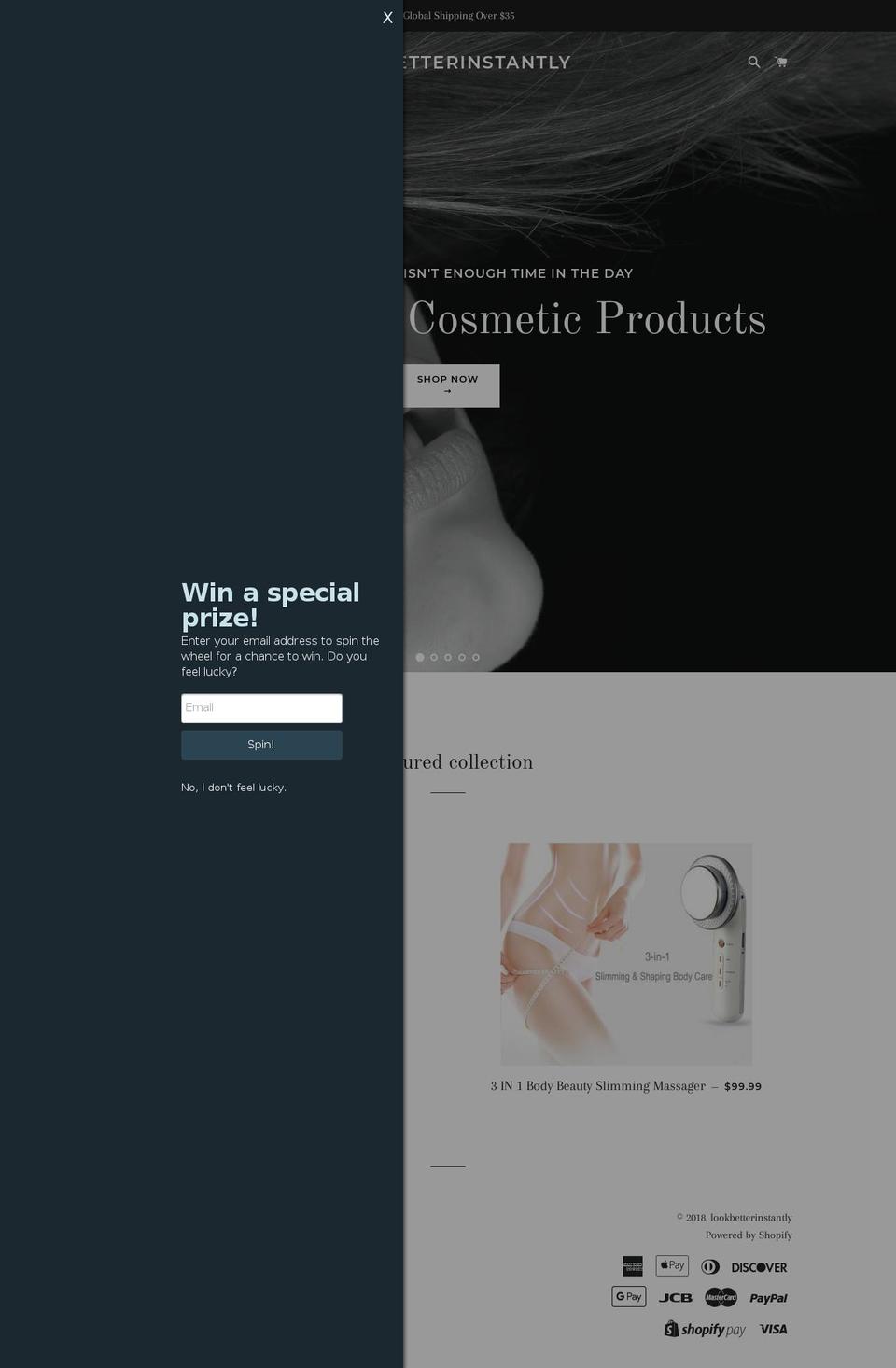 lookbetterinstantly.com — Shopify storefront screenshot