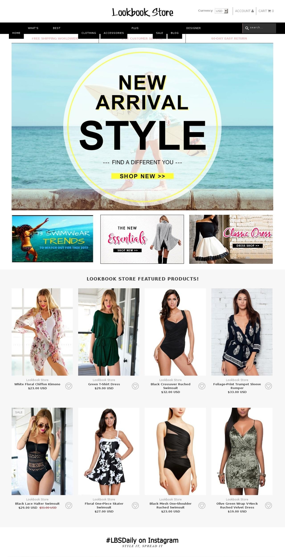 lookbookstore.co shopify website screenshot