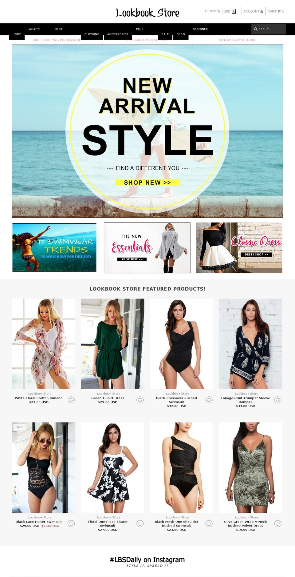 lookbookstore.com shopify website screenshot