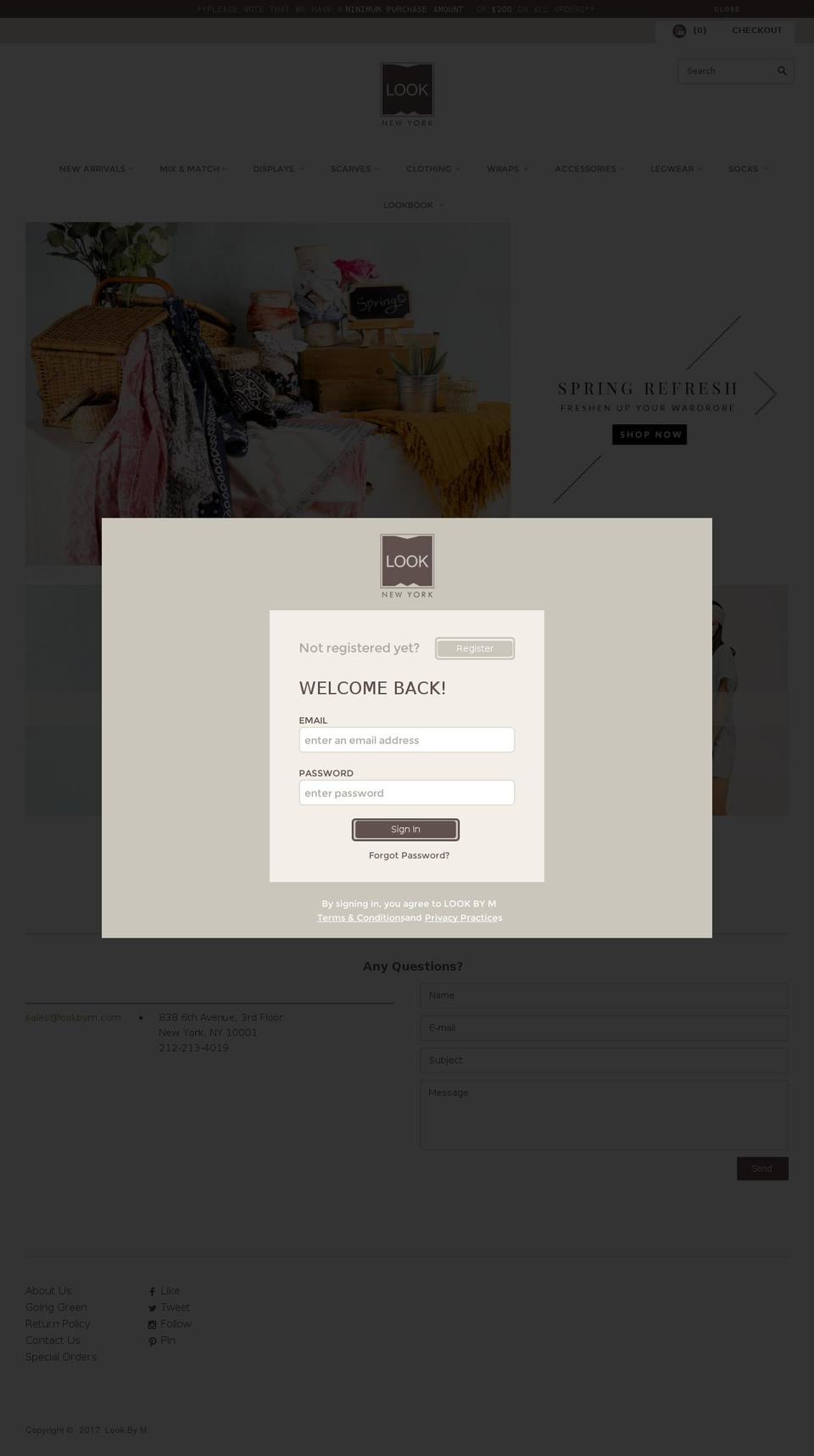 lookbym.com shopify website screenshot